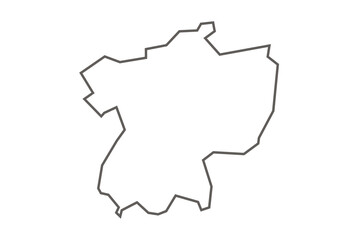 Jhabua District of Madhya Pradesh state in gray color