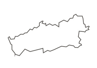 Narmadapuram District of Madhya Pradesh state in gray color