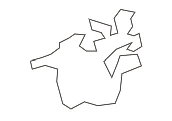 Niwari District of Madhya Pradesh state in gray color