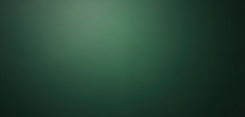 Fototapeta premium Abstract green gradient background. Smooth soft texture with subtle light effects. Modern design for wallpaper poster template. Grungy grain pattern adds unique vibe. Premium wall design with space