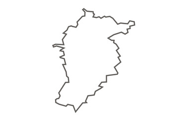 Seoni District of Madhya Pradesh state in gray color