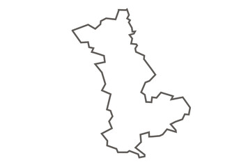 Shahdol District of Madhya Pradesh state in gray color