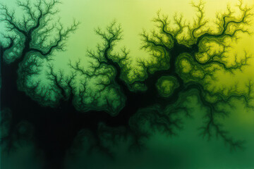 Fototapeta premium Mesmerizing Ink in Water: Swirling Olive & Dark Green Patterns in Experimental Photography