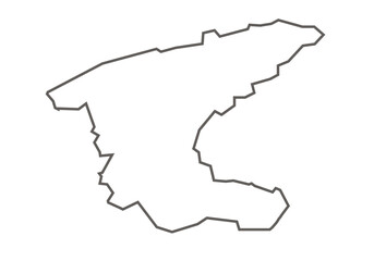 Sidhi District map of Madhya Pradesh state in gray color
