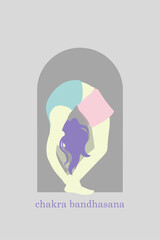 flat vector illustration of woman doing yoga pose