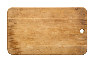 Vintage Style Wooden Cutting Board with Wear and Tear.