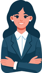 vector business people gesture folding hands