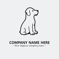 Obraz premium Dog illustration black and white for logo company vector image 