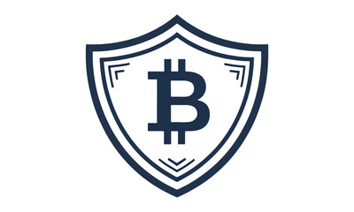 Bitcoin Logo Minimalist Design Orange Umbrella