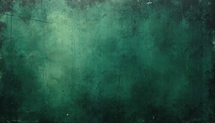 Obraz premium Abstract vintage grunge texture green background. Old dirty weathered backdrop with scratches and stains. Rough surface for design, web, posters, banners.