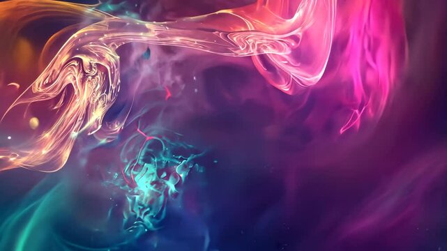 Farbenfrohe Rosa Kosmische Rauchnebel Animation Hintergrundszene