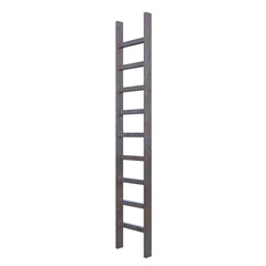 Old Steel Ladder, 3d illustration isolated on white background