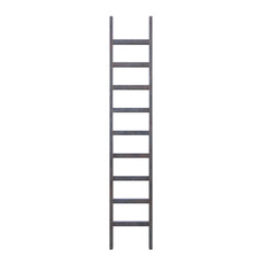 Old Steel Ladder, 3d illustration isolated on white background