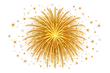 Sparkling Gold Firework Display New Year's Eve Graphic.