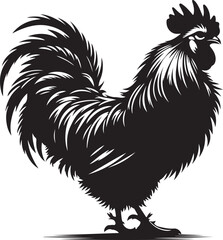 hen silhouette design on a white background