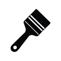 A painting brush silhouette vector art illustration