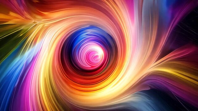 Farbenfrohe Spiralwirbel Farbgemisch Animation Im Hintergrund