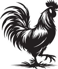 hen silhouette design on a white background