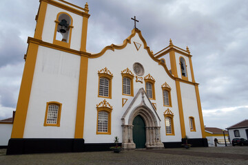 Terceira Island, Portugal. Praia da Vitória Parish Church Being the largest religious temple in...