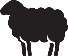 silhouette sheep manger isolated design vector illustration eps 10
