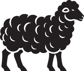 silhouette sheep manger isolated design vector illustration eps 10