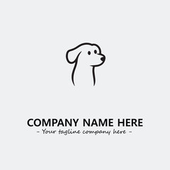 Dog illustration black and white for logo company vector image
