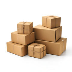 Fototapeta premium stack of cardboard boxes