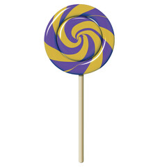 colorful lollipop isolated on a white background.
