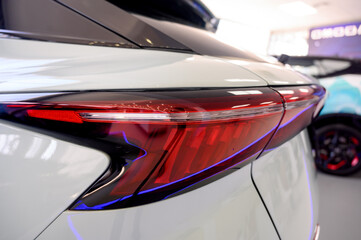 Close up of rear taillight on a vehicle
