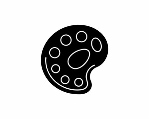 creative details  Paint Palette Icon Vector Illustration