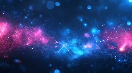 Fototapeta premium Abstract Digital Art with Glowing Particles