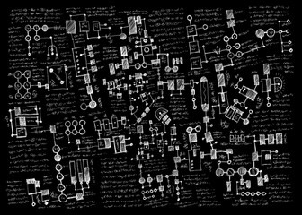 Abstract image for printing - digital painting. The picture is painted by hand on a tablet.