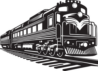 silhouette of the old train vector illustrator, vintage train. © Shirin