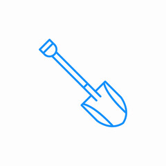digging shovel icon sign vector