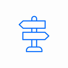 directional signpost icon sign vector