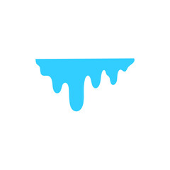 Blue Liquid Flowing. Spilled, drop, splash, leak concept. Vector illustration 