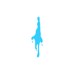 Blue Liquid Flowing. Spilled, drop, splash, leak concept. Vector illustration 