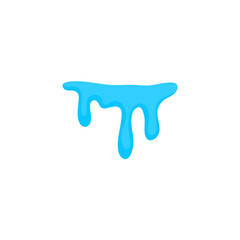 Blue Liquid Flowing. Spilled, drop, splash, leak concept. Vector illustration 