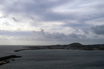 Miradouro do Facho in Praia da Vitória is located in the Facho mountain range. Praia da Vitória, Terceira Island, Azores, Portugal.
