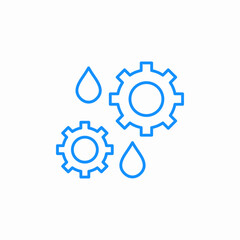 oil drop gears line icon sign vector