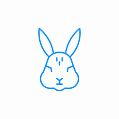 rabbit head icon sign vector