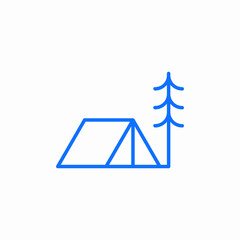tent tree icon icon sign vector