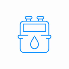 water meter icon sign vector