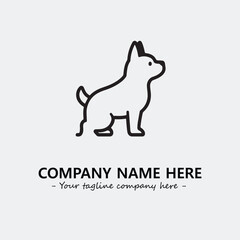 Dog illustration black and white for logo company vector image

