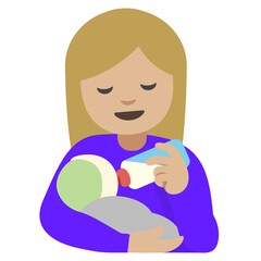 Woman Feeding Baby Emoji