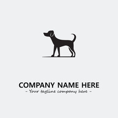 Dog illustration black and white for logo company vector image
