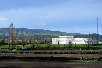 Terceira Island, Portugal. Estádio Muncipal da Praia da Vitória