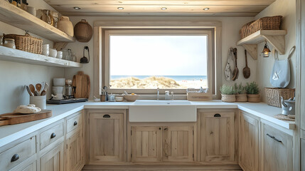 Coastal Kitchen with Ocean View