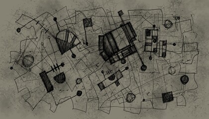 Abstract image for printing - digital painting. The picture is painted by hand on a tablet. © neurostructure