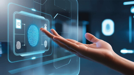 Adobe IllustratorLeonardo_Phoenix_09_Futuristic_interface_scanning_a_fingerprin